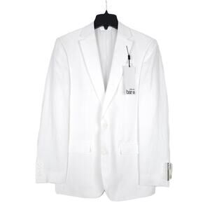 Bar III Men's Slim-Fit 100% Linen Suit Jacket White Solid 38S NWT